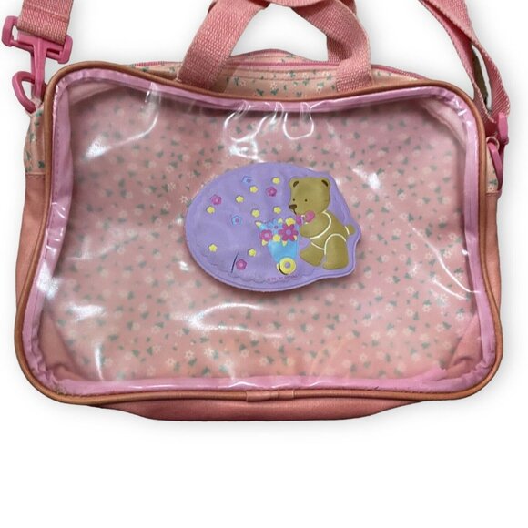 Vintage Sanrio Tweedle Dee Dee Bear Vinyl Satchel Zipper Bag Purse 1991 - Picture 3 of 9